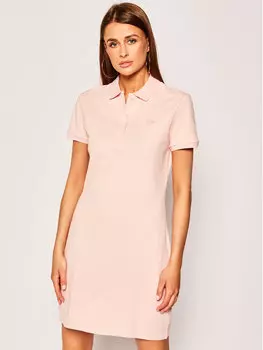 Трикотажное платье приталенного кроя Lacoste, розовый