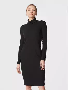 Трикотажное платье приталенного кроя Lauren Ralph Lauren, черный