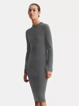 Трикотажное платье приталенного кроя Marc O'Polo, серый