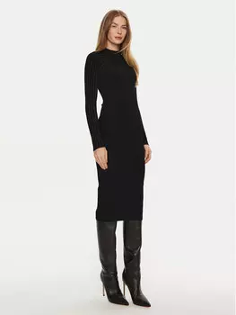 Трикотажное платье приталенного кроя Marciano Guess, черный