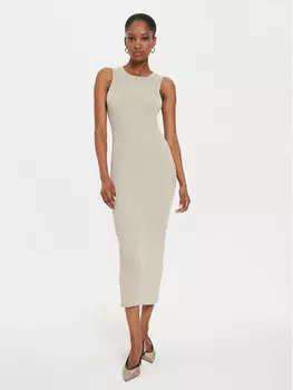 Трикотажное платье приталенного кроя Marella, золотой