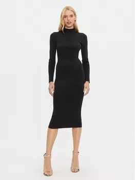 Трикотажное платье приталенного кроя Michael Michael Kors, черный