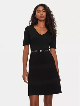 Трикотажное платье приталенного кроя Morgan, черный