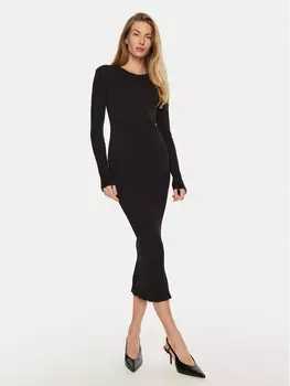 Трикотажное платье приталенного кроя Silvian Heach, черный
