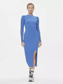 Трикотажное платье приталенного кроя Tommy Jeans, синий