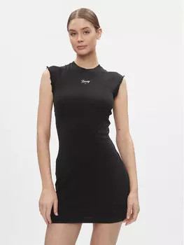 Трикотажное платье приталенного кроя Tommy Jeans, черный