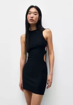 Трикотажное платье PULL&BEAR, черный