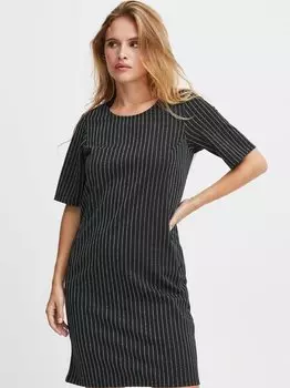 Трикотажное платье пзкира Pulz Jeans, черный