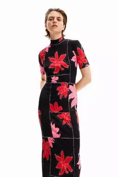 Трикотажное платье Quebec Vest Desigual, цвет carmine/black