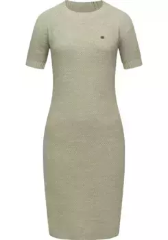 Трикотажное платье "Рэгвир" "Коля", женское платье миди с короткими рукавами в вязаном виде Ragwear, цвет Dusty