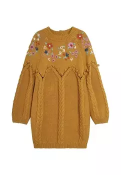 Трикотажное платье REGULAR FIT JoJo Maman Bb, желтый