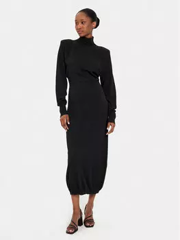 Трикотажное платье regular fit Kontatto, черный