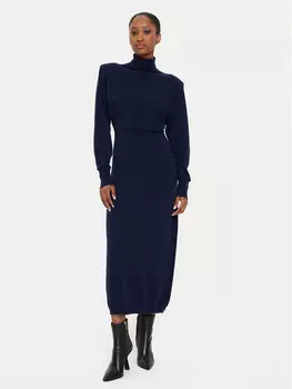 Трикотажное платье regular fit Kontatto, синий