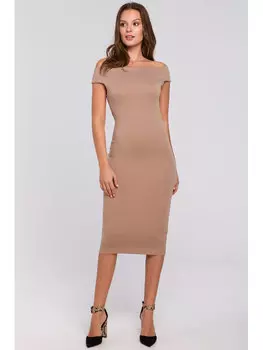 Трикотажное платье regular fit Makover, бежевый