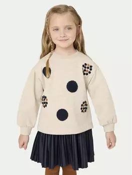 Трикотажное платье regular fit Mayoral, бежевый