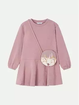 Трикотажное платье regular fit Mayoral, розовый