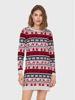 Трикотажное платье regular fit Only, мультиколор