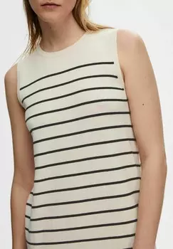 Трикотажное платье RMELLOSES Selected, бежевый