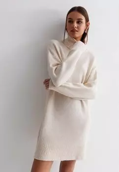 Трикотажное платье Roll Neck New Look, цвет cream
