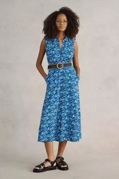 Трикотажное платье-рубашка Rua White Stuff, синий