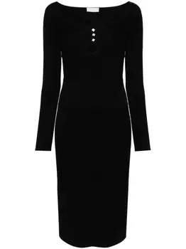 Трикотажное платье с длинными рукавами LIU JO, черный