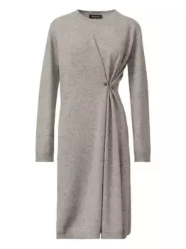 Трикотажное платье с драпировкой Fabiana Filippi, серый