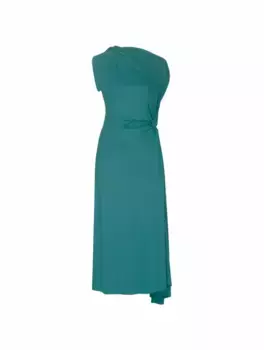 Трикотажное платье с драпировкой Victoria Beckham, зелёный