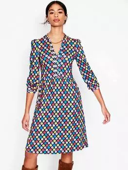 Трикотажное платье с геометрическим рисунком от наоми Boden, разноцветный