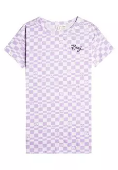 Трикотажное платье с короткими рукавами Ride In Paradise Roxy, цвет purple rose flower box
