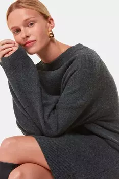 Трикотажное платье с круглым вырезом ava Whistles, серый