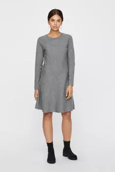 Трикотажное платье с круглым вырезом Vero Moda, серый