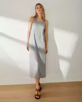 Трикотажное платье с люрексом Southern Cotton, светло-серый