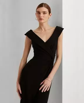 Трикотажное платье с открытыми плечами Lauren Ralph Lauren, черный