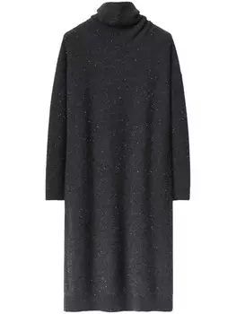 Трикотажное платье с пайетками Fabiana Filippi, серый