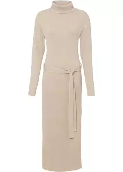 Трикотажное платье с поясом Bodyflirt