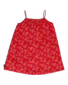 Трикотажное платье с принтом медведя Palm Angels, цвет Red White