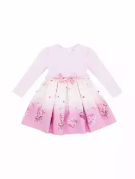 Трикотажное платье с принтом Monnalisa, розовый