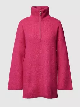 Трикотажное платье с ребристым узором Selected Femme, розовый