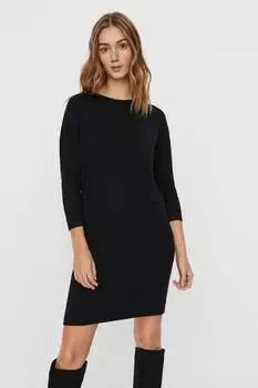 Трикотажное платье с рукавами 3/4 Vero Moda, черный