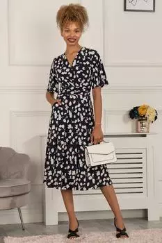 Трикотажное платье с рукавами Quyn Angel Jolie Moi, синий