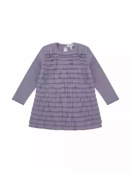 Трикотажное платье с рюшами EMPORIO ARMANI, фиолетовый