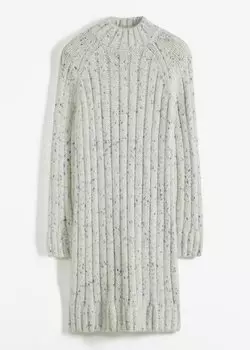 Трикотажное платье с содержанием шерсти Bpc Bonprix Collection, синий