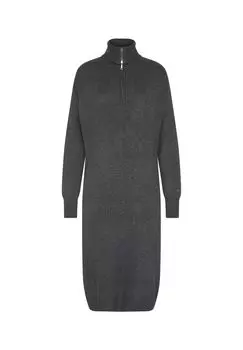 Трикотажное платье с водолазкой и молнией POLO SYLT, цвет Black Oyster Melange