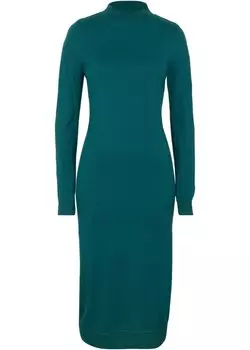 Трикотажное платье с воротником стойкой Bpc Bonprix Collection, зеленый
