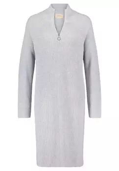 Трикотажное платье с воротником стойкой Cartoon, серый