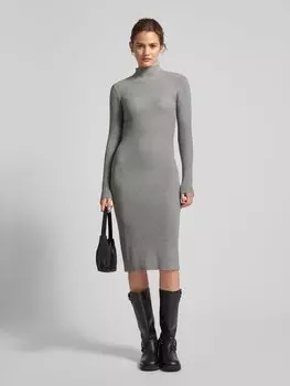 Трикотажное платье с воротником-стойкой модель «Хада» EDITED