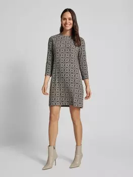 Трикотажное платье с воротником-стойкой More & More, антрацит