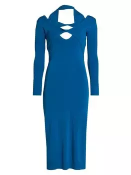 Трикотажное платье с вырезами и длинными рукавами Monse