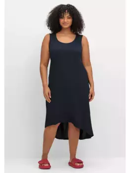 Трикотажное платье Sheego "Большие размеры", в двойной упаковке, легкого А-силуэта, синий