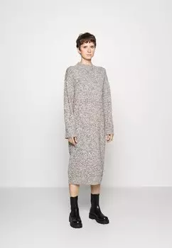 Трикотажное платье SLFRIBA LONG DRESS Selected Femme, ява/снежно-белый
